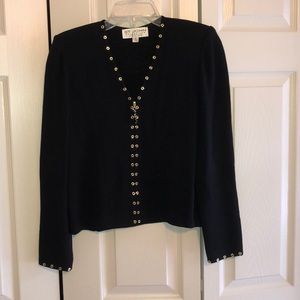 Black & gold St. John sweater